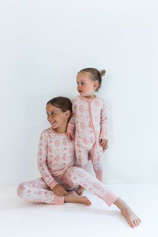 In My Jammers Two Piece Set - Ballet Slippers
In My Jammers Zipper Romper - Ballet Slippers