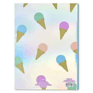 Iscream Sweet Scoops Clipboard Set
Notebook with ice cream cone pattern on a colorful background