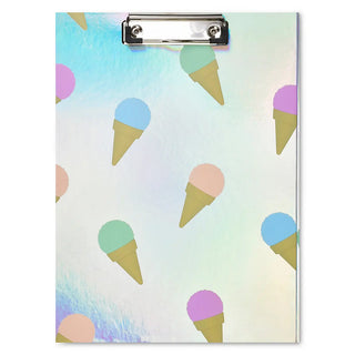 Iscream Sweet Scoops Clipboard Set
Clipboard with ice cream cone pattern on a colorful gradient background