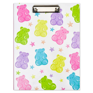 Iscream Yummy Gummy Clipboard Set
Clipboard with colorful gummy bear pattern on a white background