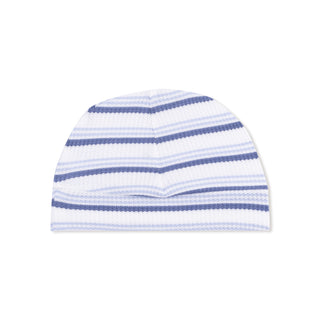 Angel Dear Beanie - Vintage Stripe Blue
Striped baby hat on a white background