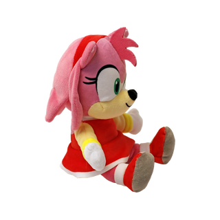 Ty Sonic the Hedgehog Beanie Babies - Amy
Plush toy of a character with pink hair and red dress on a white background