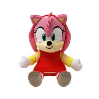 Ty Sonic the Hedgehog Beanie Babies - Amy
Plush toy of a character with pink hair and red outfit on a white background