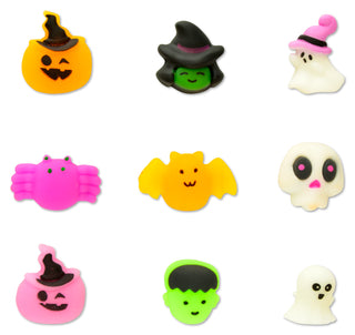 Iscream Jack-O-Lantern Surprise Toy
Set of Halloween-themed erasers including pumpkins, ghosts, and bats on a white background.