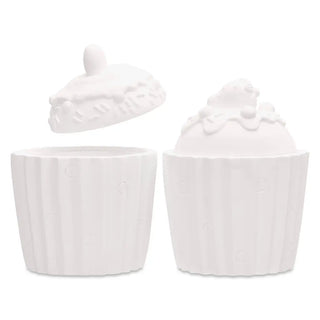 Iscream Paint Your Own Cupcakes
Two white ceramic containers with lids on a white background