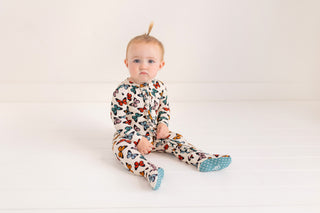 Posh Peanut, Posh Peanut Larisa Ruffled Zippered Footie - Basically Bows & Bowties
