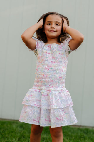 Alto Modas, Alto Modas Girls Joy Dress - Bows - Basically Bows & Bowties