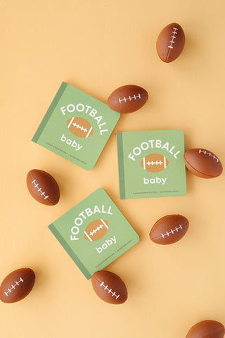 Left Hand Book House football-themed board book for babies, featuring colorful football images and durable pages for little hands.