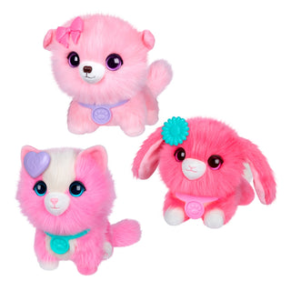 Scruff-A-Luvs Pet Scruff Playset
Three pink plush toys with decorative elements on a white background