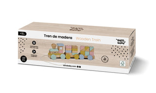 Kalencom Wooden Train
Box of Sato Wood wooden train set on a white background