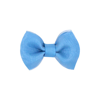 Wee Ones, Tiny Bowtie Organza Overlay Bowtie Bow on Clippie - Basically Bows & Bowties