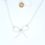 Lilies & Roses Pearl Bow Necklace