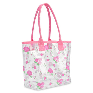 Iscream Pretty in Pink Clear Tote Bag
Clear tote bag with floral pattern and pink handles on a white background