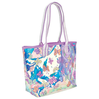 Iscream Bright Butterflies Clear Holographic Tote Bag
Colorful tote bag with butterfly design on a white background