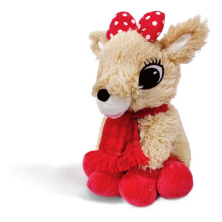 Clarice With Scarf Warmies
Plush toy deer with a red scarf and bow on a white background