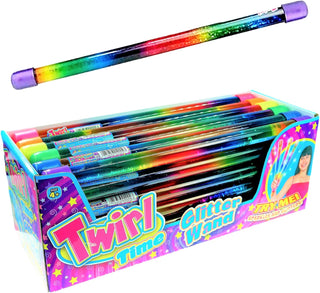 Master Toys JA-RU Glitter Wand, 12-inch twirling baton with colorful glitter, designed for kids' games and performances.