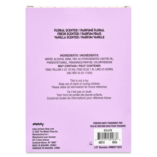 Iscream Forever Floral Fragrance Trio
Back of a product packaging with text and branding on a white background