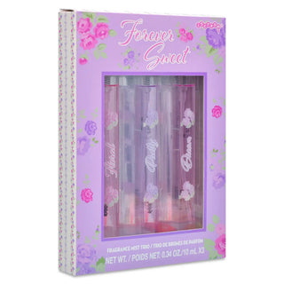 Iscream Forever Floral Fragrance Trio
Purple floral-themed perfume set packaging with 'Forever Sweet' text