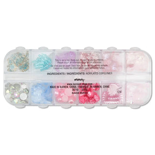 Iscream Tackle Box Stick-On Gems
Transparent container with colorful nail art decorations on a white background