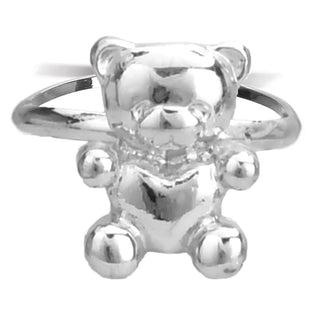 Iscream Beary Cute Nail Polish & Ring Set
Silver teddy bear-shaped ring on a white background