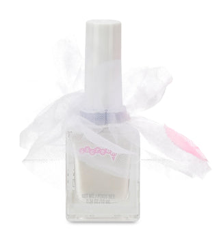 White Iscream Pretty in Pink Tulle Nail Polish Three nail polish bottles with pink and white decorative bows on a white background