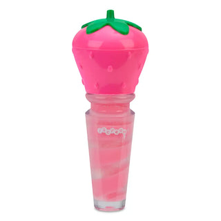 Iscream Strawberry Spiral Lip Gloss
Pink strawberry-shaped bottle with green top on a white background