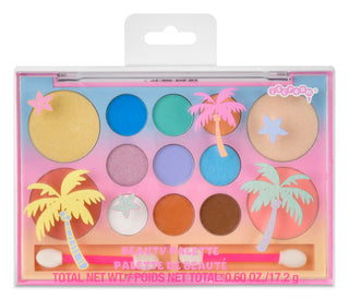 Iscream Palm Paradise Beauty Palette
Colorful makeup palette with tropical designs on a white background