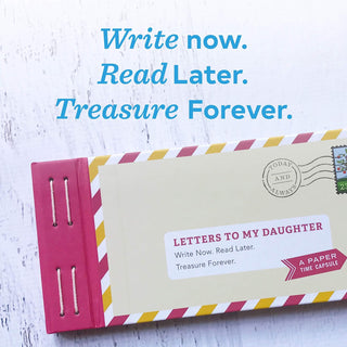 Letters to My Daughter: Write Now. Read Later.
Book titled 'Letters to My Daughter' with a decorative cover on a light wooden background.