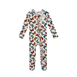 Posh Peanut, Posh Peanut Larisa Ruffled Zippered Footie - Basically Bows & Bowties