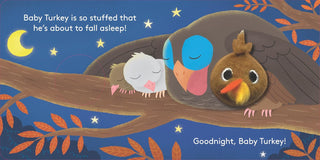 Hzchette Baby Turkey: Finger Puppet Book (Little Finger Puppet) Board Book
Illustration of a turkey family in a tree with a bedtime theme.