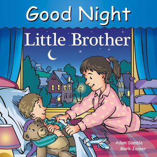 Good Night Little Brother (Good Night Our World) Board Book
Book cover of 'Good Night Little Brother' with a girl helping a boy into bed.