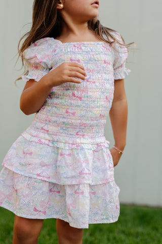 Alto Modas, Alto Modas Girls Joy Dress - Bows - Basically Bows & Bowties