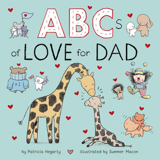 Pwnguin Random House ABCs of Love for Dad (Books of Kindness) Board Book
Book cover of 'ABCs of Love for Dad' with illustrations and text on a light blue background.