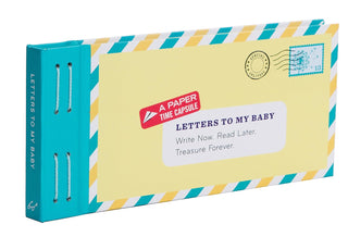 Hachette Letters to My Baby: Write Now. Read Later.
Product packaging for 'Letters to My Baby' time capsule book with yellow envelope design.