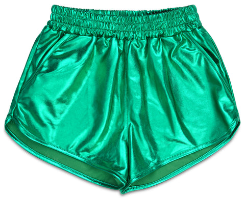Iscream Metallic Plush Shorts - Green, Iscream, All Things Holiday, cf-size-adult-xsmall-small, cf-size-large-14, cf-size-medium-10-12, cf-size-small-6-8, cf-type-shorts, cf-vendor-iscream, F