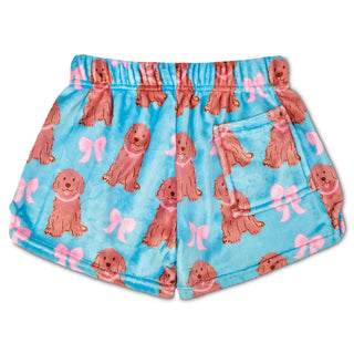 Iscream, Iscream Pretty Pups Plush Shorts - Basically Bows & Bowties