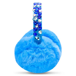 Iscream Blue Jazzy Jewels Earmuffs
Blue fluffy object with a decorative blue handle on a white background