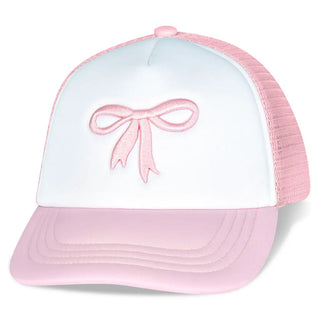 Iscream Bow Trucker Hat
Pink and white cap with a bow design on a white background