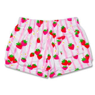 Iscream Strawberry Stripes Plush Shorts
Shorts with strawberry pattern on a white background