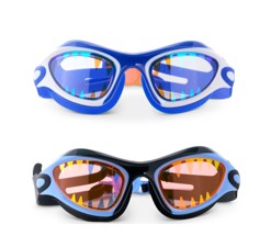 Bling2o Covert Chomp Shark Swim Goggles
Blue swim goggles with reflective lenses on a white background