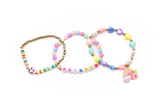 Great Pretenders Rainbow Smiles Bracelet 3pc Set, Great Pretenders, Bracelet, cf-type-bracelet, cf-vendor-great-pretenders, Creative Education, EB Girls, Great Pretenders, Great Pretenders Br