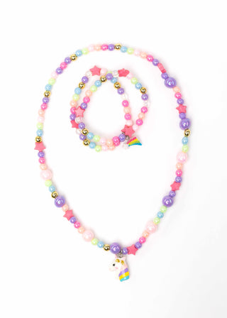 Great Pretenders Cheerful Starry Unicorn Necklace & Bracelet Set, Great Pretenders, Creative Education, EB Girls, Great Pretenders, Great Pretenders Necklace & Bracelet Set, Jewelry, Little G