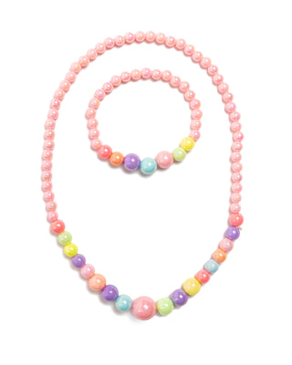 Great Pretenders Pearly Pastel Necklace & Bracelet Set