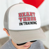 Sweet Wink, Sweet Wink Heart Throb in Training Trucker Hat - Grey / White - Basically Bows & Bowties