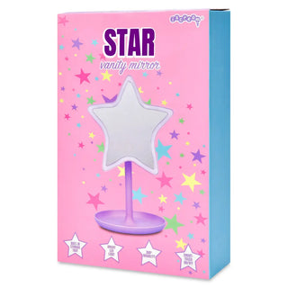 Iscream Star Vanity Mirror
Star-shaped vanity mirror packaging with colorful stars on a pink background
