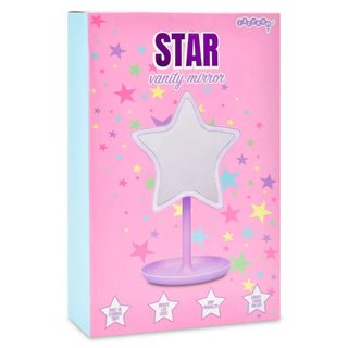 Iscream Star Vanity Mirror
Star-shaped vanity mirror packaging with colorful stars on a pink background