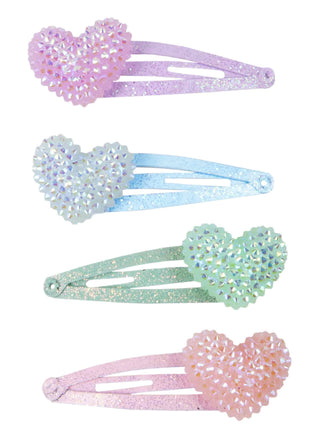Great Pretenders Sparkle Heart Bobble 4pc Hair Clip Set, Great Pretenders, Barrette, cf-type-hair-clip, cf-vendor-great-pretenders, EB Girls, Great Pretenders, Great Pretenders Headband, Hair