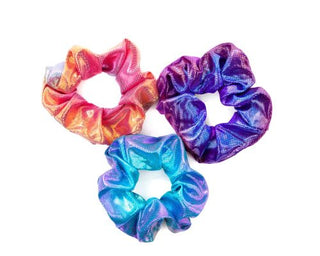 Great Pretenders Seaside Scrunchie
Three colorful scrunchies on a white background