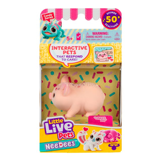 Little Live Pets™ NeeDees™ - Candy Series
Little Live Pets NeeDees Coinkee Pig packaging with colorful design and toy illustration.