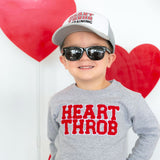 Sweet Wink, Sweet Wink Heart Throb in Training Trucker Hat - Grey / White - Basically Bows & Bowties